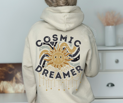 Cosmic Dreamer Celestial Hoodie | Boho Hooded Sweatshirt