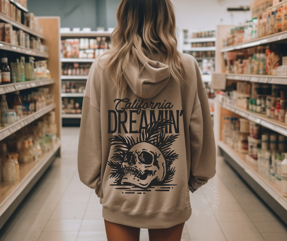 California Dreamin' | Trendy Skull Hoodie