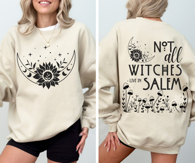 Not All Witches Live In Salem | Witchy Celestial Sweatshirt