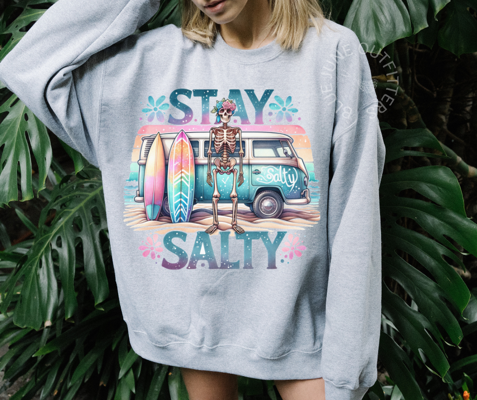 Stay Salty Skelly | Beach Van Life Sweatshirt