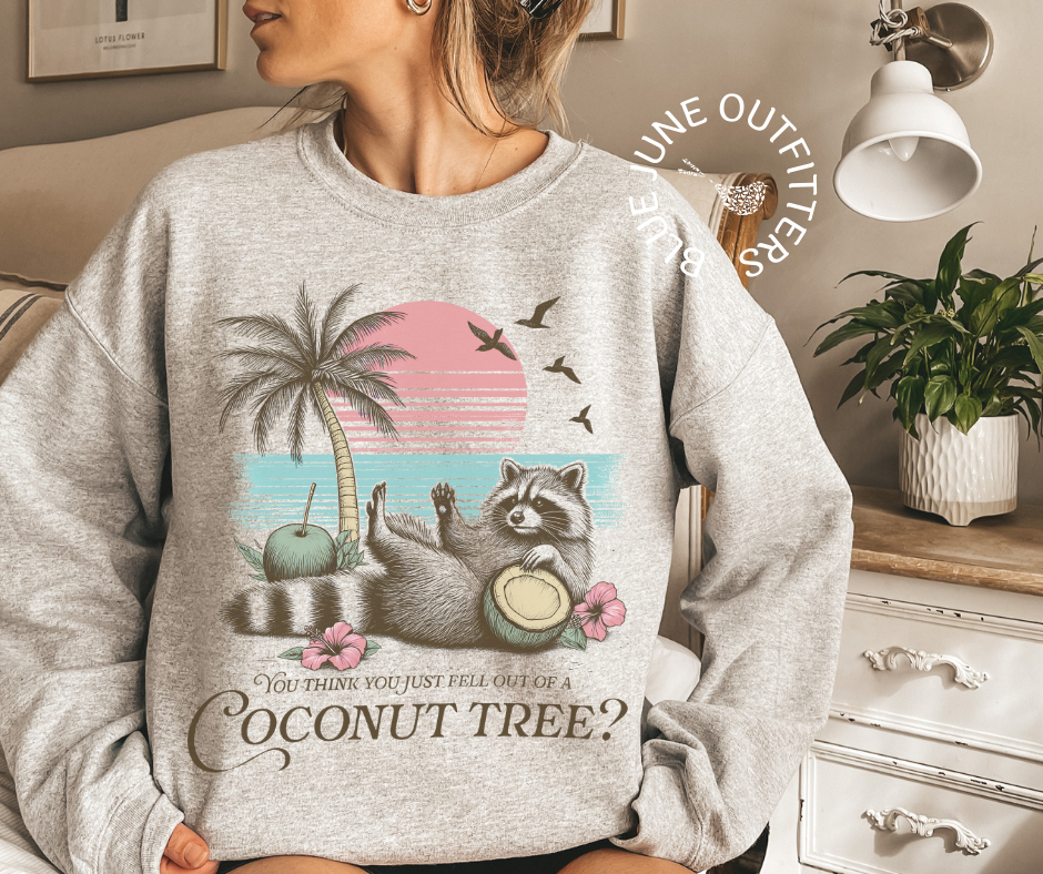 COCONUT TREE RACOON | KAMALA HARRIS SWEATSHIRT