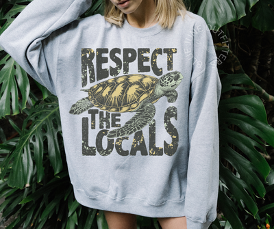 Respect The Locals | Sea Turtle Marine Life Sweatshirt