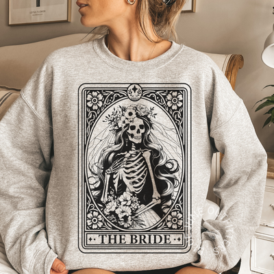 The Bride Skeleton Tarot Sweatshirt | Witchy Bride Crewneck
