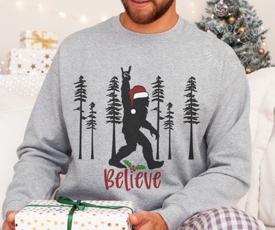 Believe Big Foot Christmas Sweatshirt