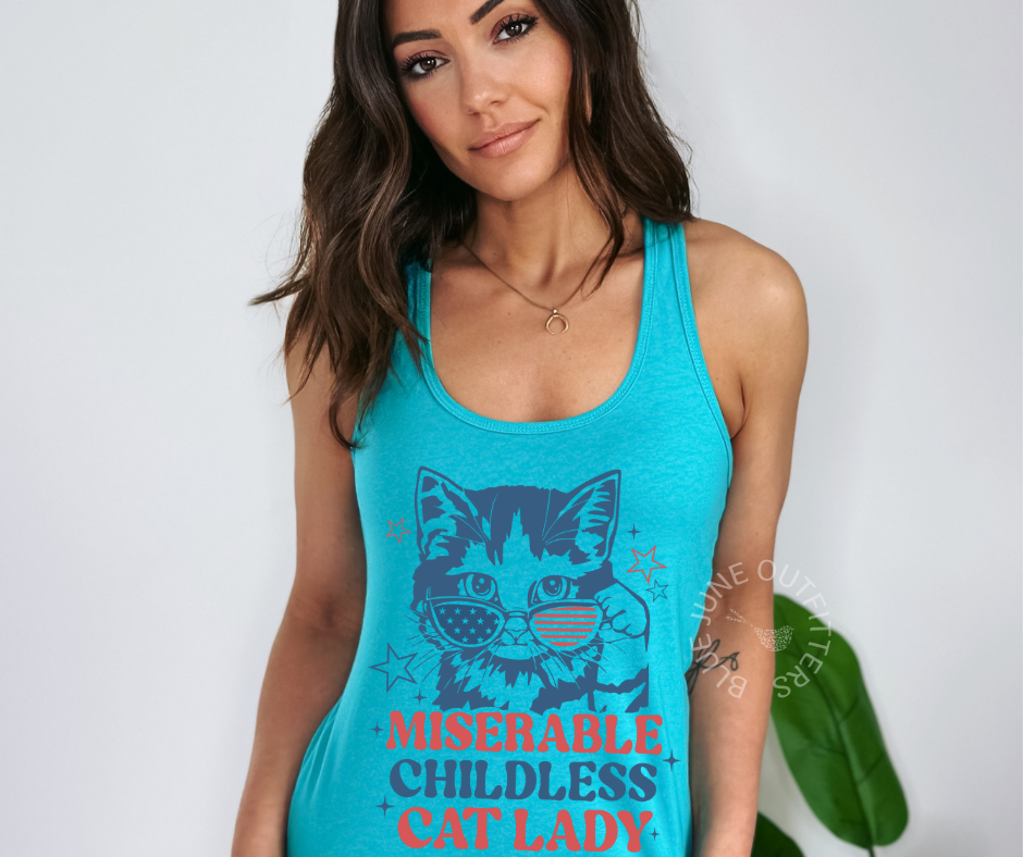 Miserable Childless Cat Lady | Women's Rights Tank Top