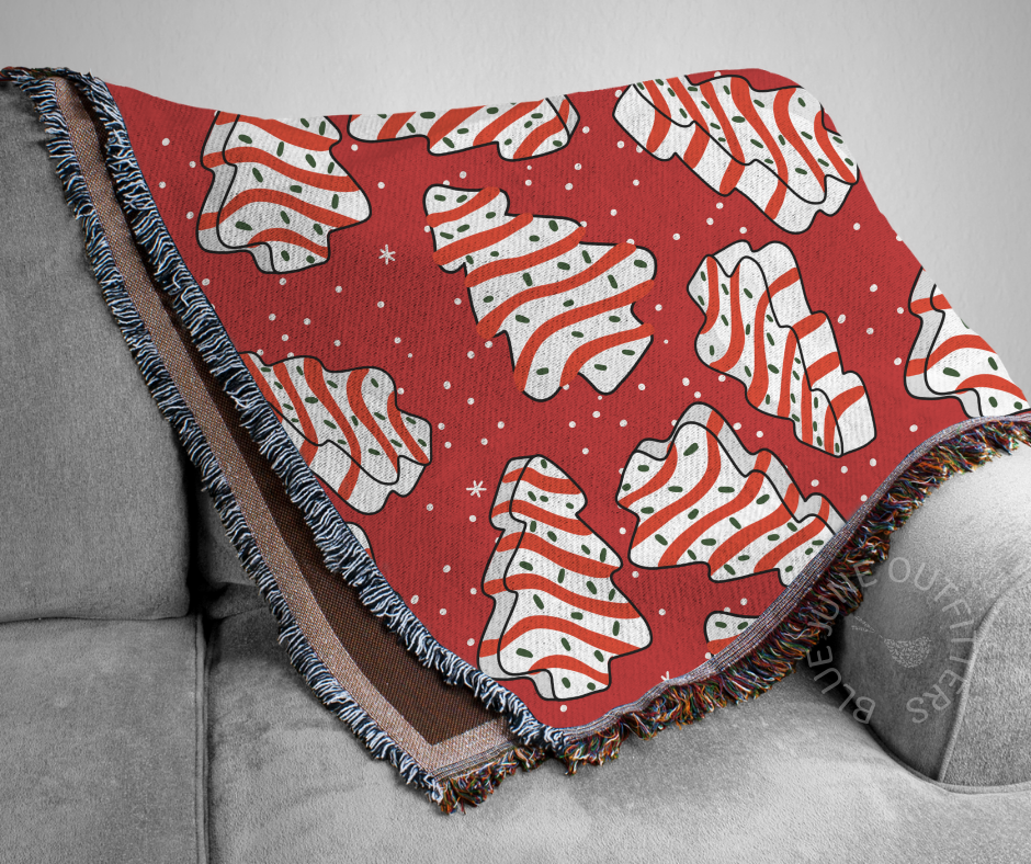 Trendy Christmas Cookies Woven Throw Blanket