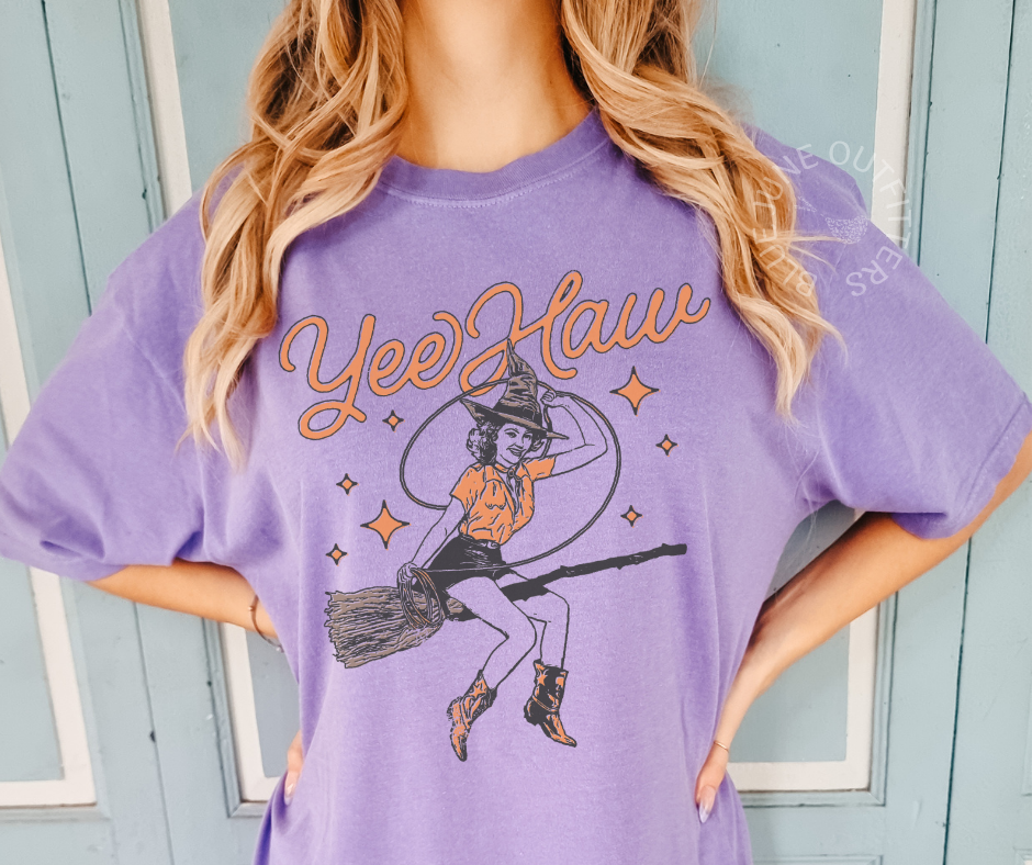 Yee Haw Witchy Cowgirl | Comfort Colors® Halloween Tee