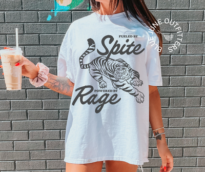 Fueled by Spite Powered by Rage Tiger  Shirt– Feminist Grunge Graphic Tee
