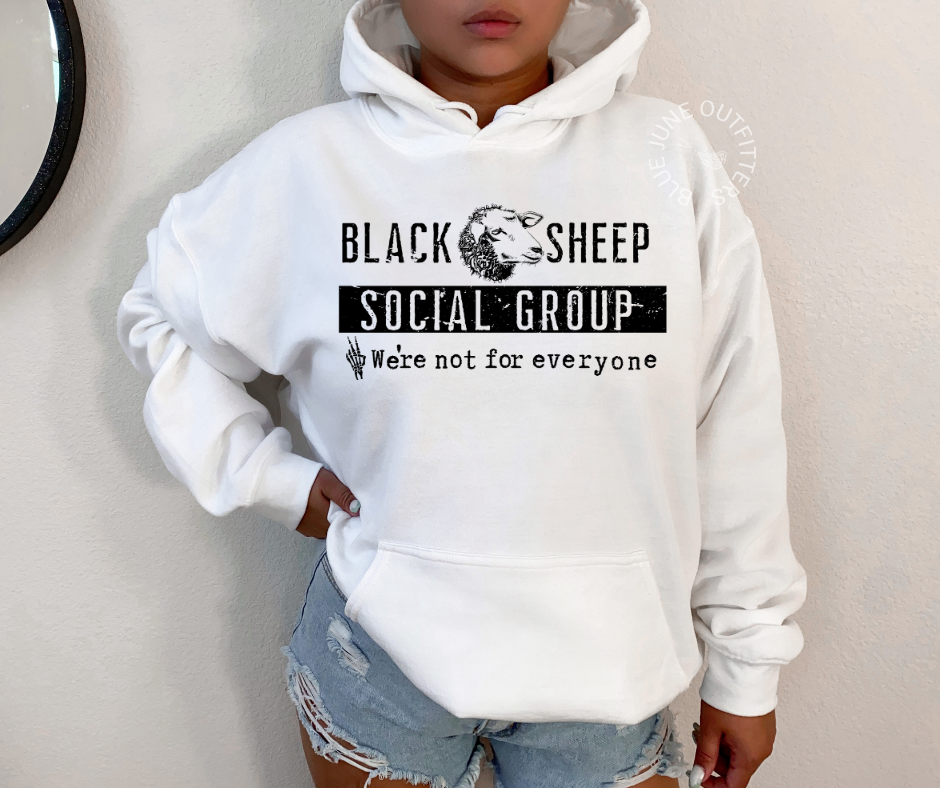 Black Sheep Social Group | Funny Anti Social Unisex Hoodie
