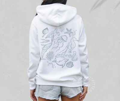 🌊 Sea Life Hoodie - Coastal Creature Collection