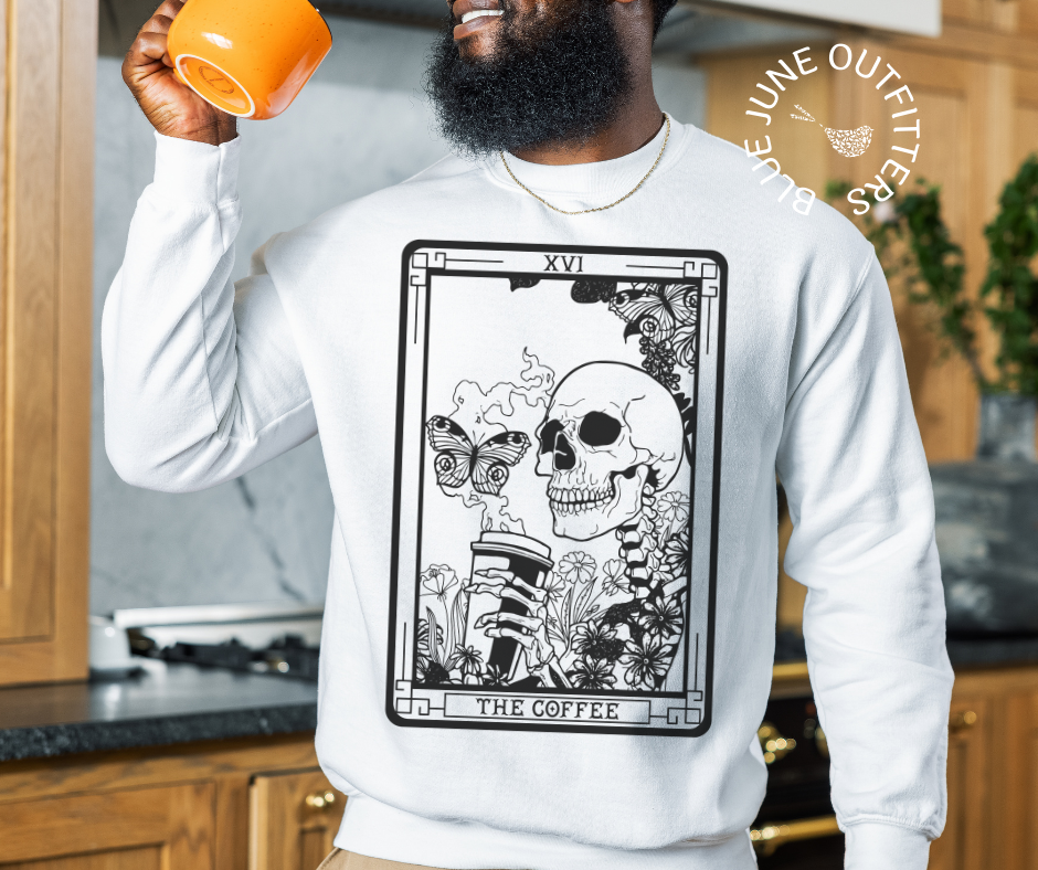 The Coffee Tarot Card | Witchy Crewneck Sweatshirt