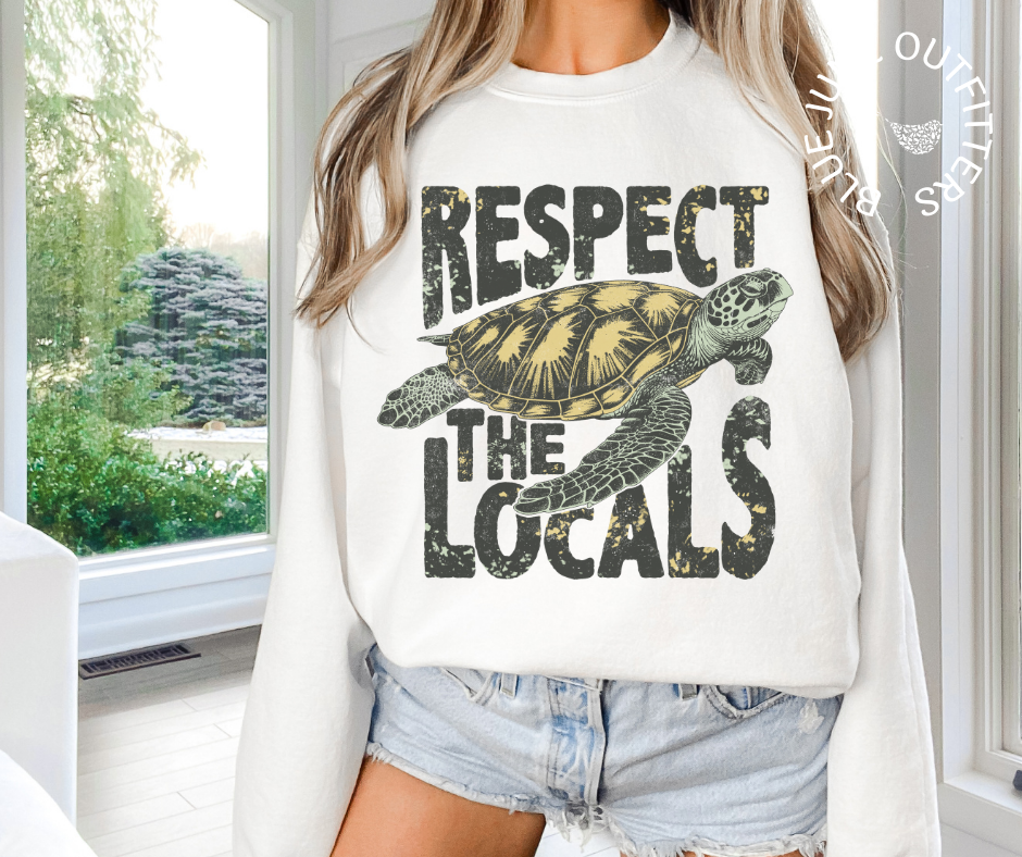 Respect The Locals | Sea Turtle Marine Life Sweatshirt