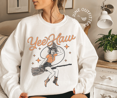 Yee Haw Retro Witch | Halloween Sweatshirt