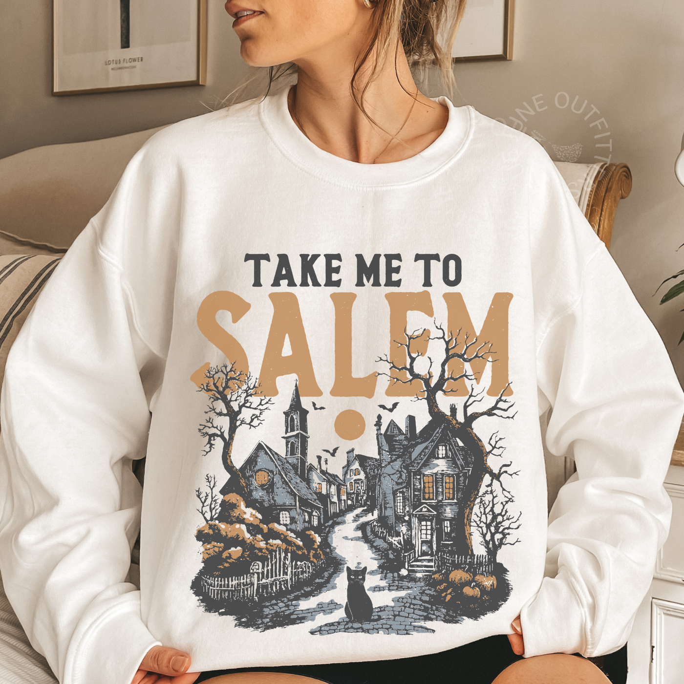 Take Me To Salem | Retro Witchy Halloween Sweatshirt