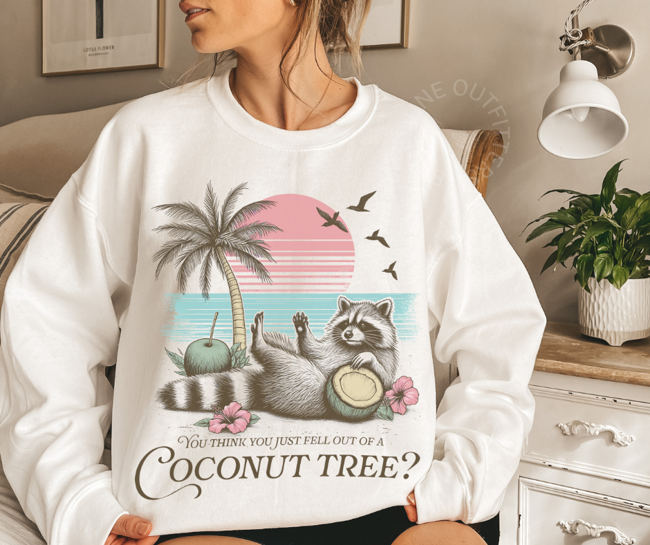 COCONUT TREE RACOON | KAMALA HARRIS SWEATSHIRT