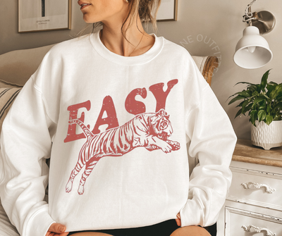 EASY Tiger Graphic Sweatshirt | Vintage-Inspired Unisex Pullover