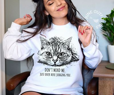Judging You | Funny Cat Sweatshirt