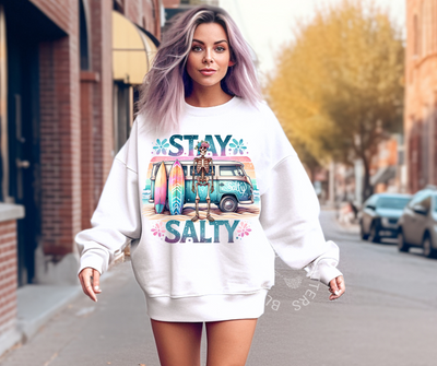Stay Salty Skelly | Beach Van Life Sweatshirt