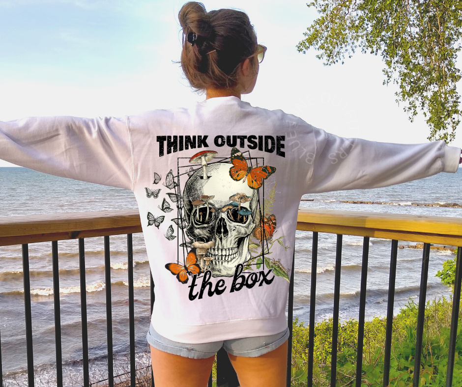 Think Outside the Box | Skull Cottagecore Sweatshirt