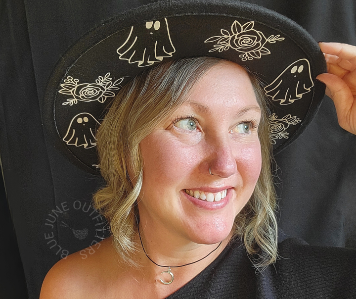 GHOSTLY FLORAL BOHEMIAN FEDORA