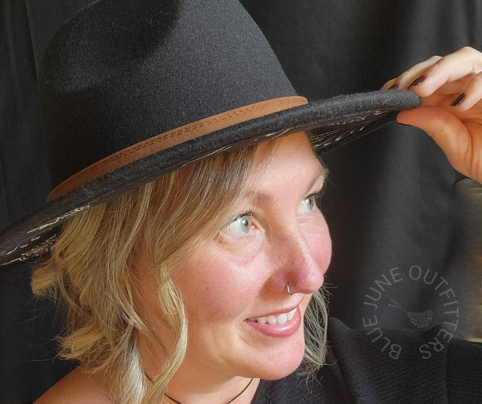 GHOSTLY FLORAL BOHEMIAN FEDORA