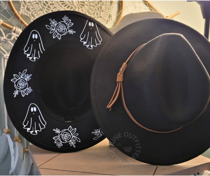 GHOSTLY FLORAL BOHEMIAN FEDORA
