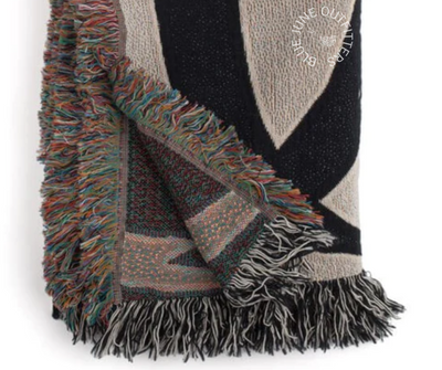 Witchy Bats and Spider Webs | Woven Throw Blanket