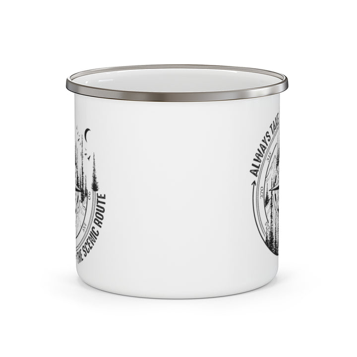 Always Take The Scenic Route | Enamel Camping Mug