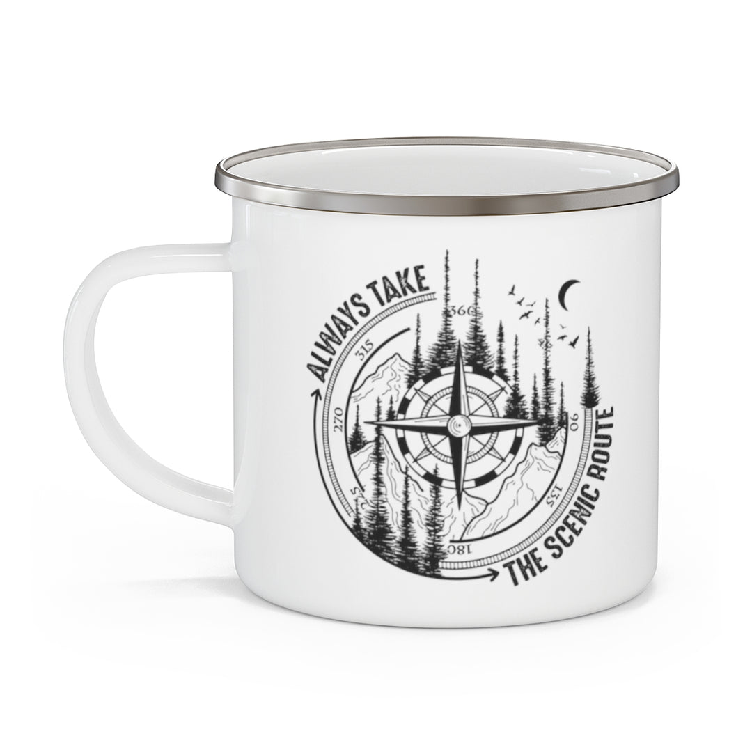 Always Take The Scenic Route | Enamel Camping Mug
