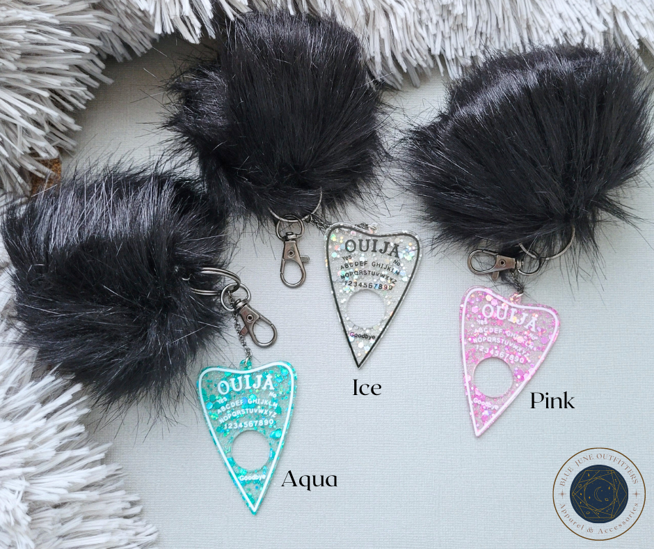 Ouija Pom Pom Key Ring and Lanyard Clip