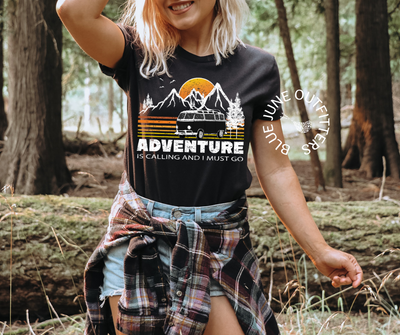Adventure Is Calling | Van Life Camping Tee