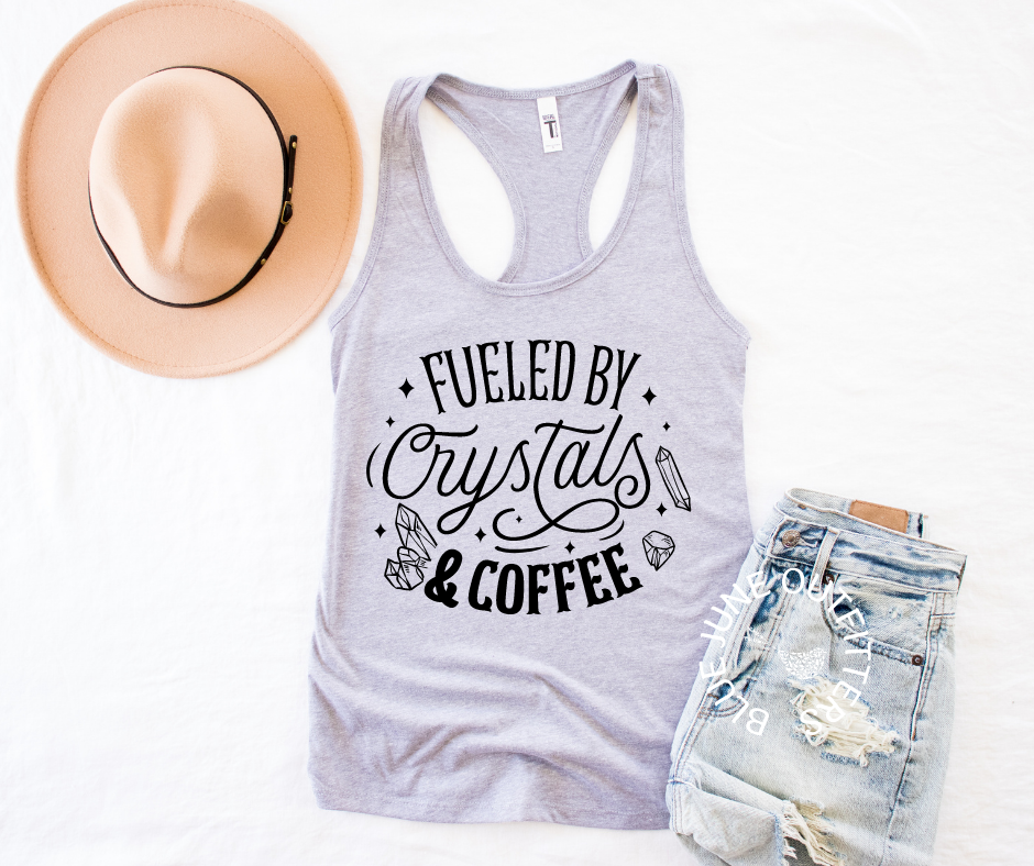 Fueled By Crystals & Coffee | Women's Racerback Tank Top