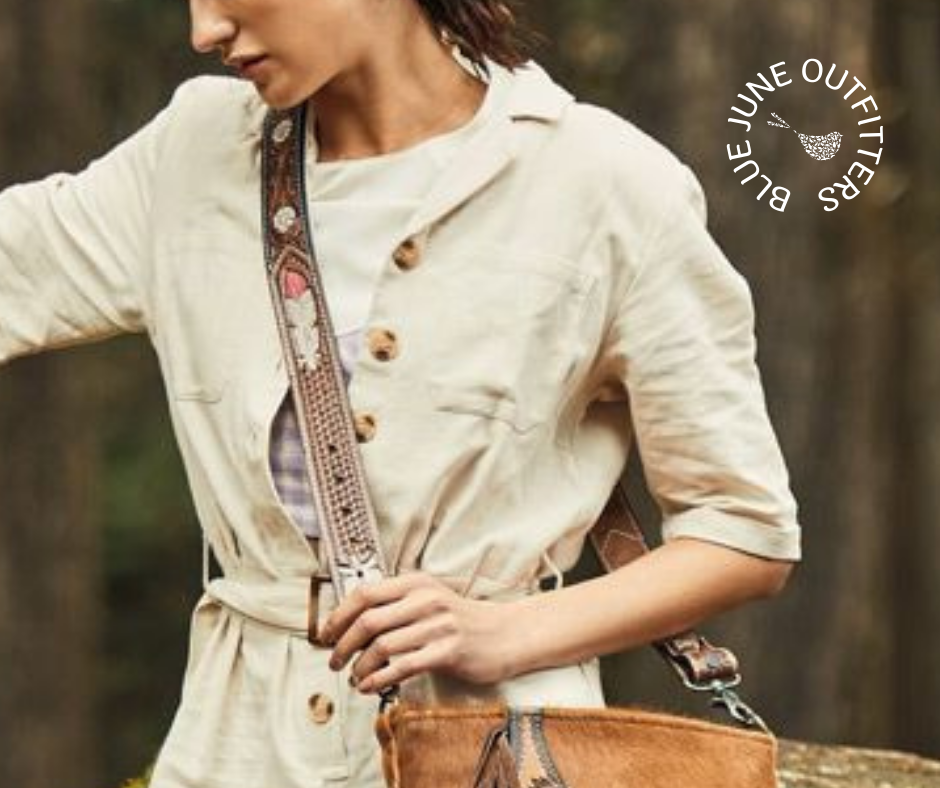 Cappuccino Leather Fringe Myra Bag