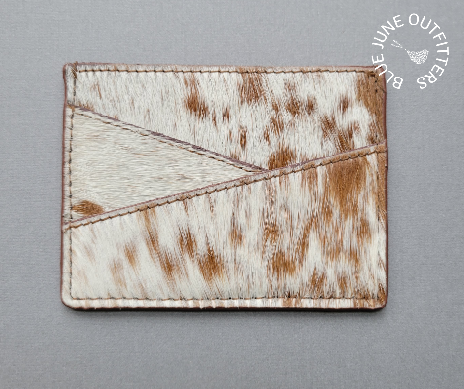 Genuine Hair On Leather Credit Card Holder