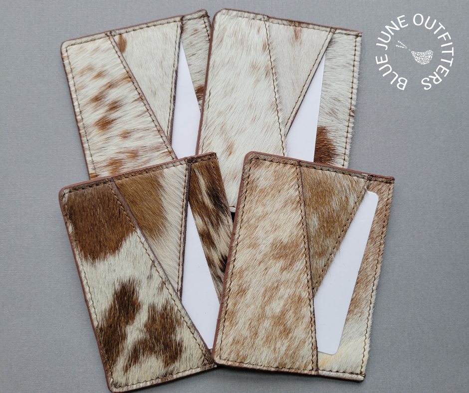 Genuine Hair On Leather Credit Card Holder