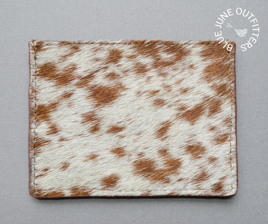 Genuine Hair On Leather Credit Card Holder
