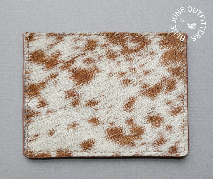 Genuine Hair On Leather Credit Card Holder