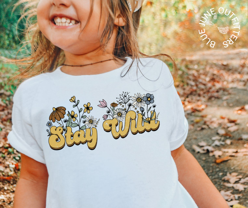 Stay Wild Wildflowers | Hippie Toddler Tee