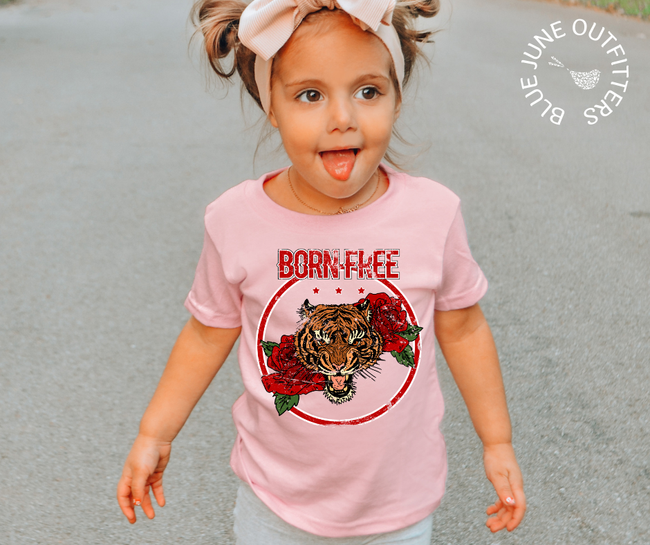 Born Free | Retro Tiger Toddler Tee