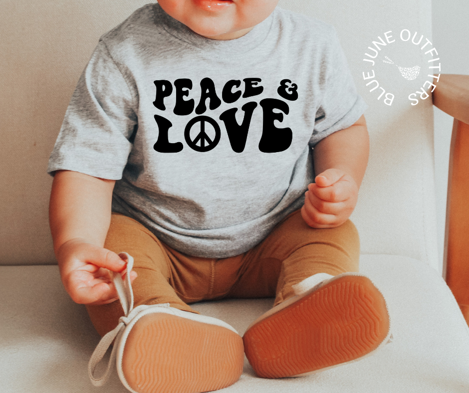 Peace & Love | Hippie Toddler Tee