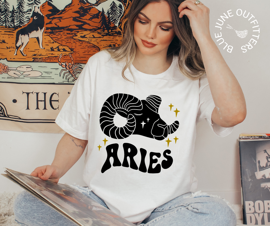 Aries | Retro Zodiac Tee