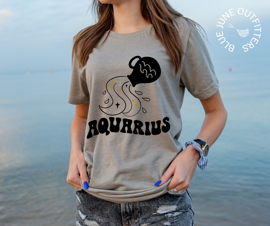 Aquarius | Retro Zodiac Tee