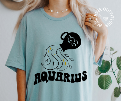 Aquarius | Retro Zodiac Tee