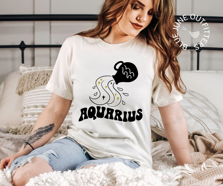 Aquarius | Retro Zodiac Tee