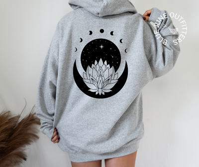 Lotus Flower Moon Phase | Celestial Hoodie