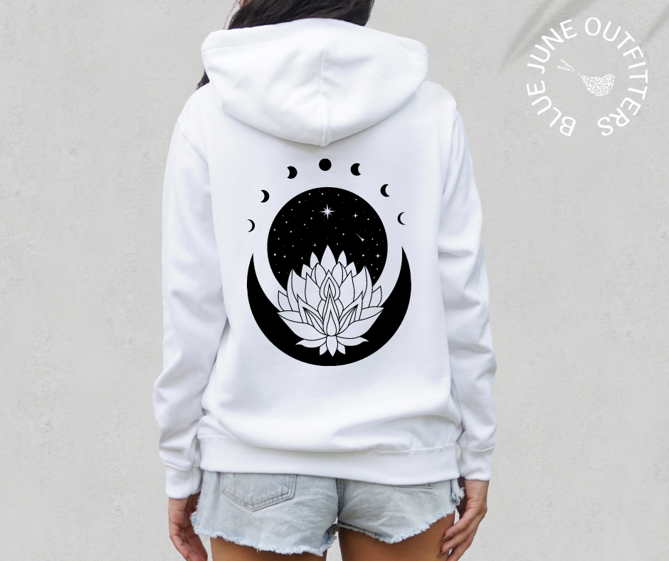 Lotus Flower Moon Phase | Celestial Hoodie