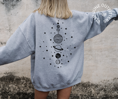 Celestial Planets Crewneck Sweatshirt
