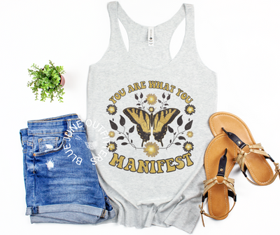 You Are What you Manifest | Retro Butterfly Tank Top Women's