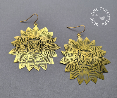 Bohemian Sunflower Statement Earrings