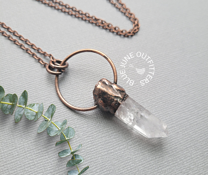 Electroformed Quartz Point Necklace